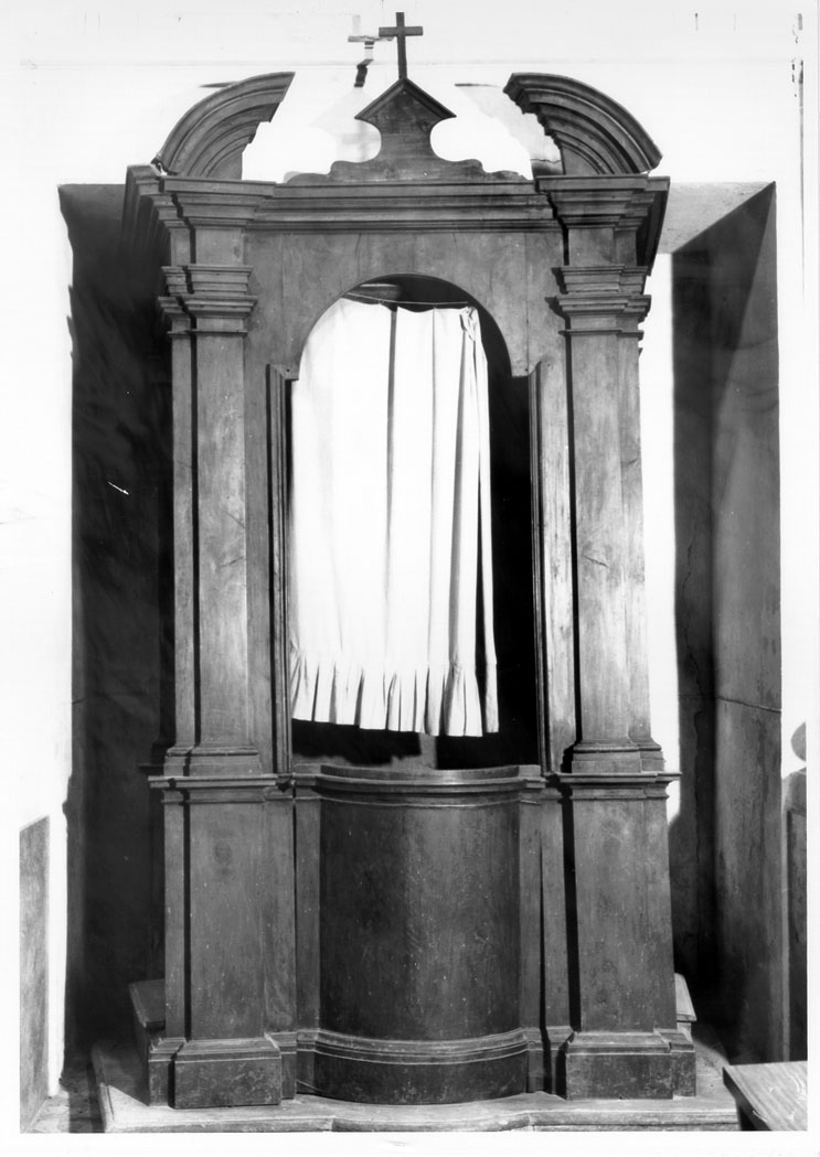 confessionale, serie - bottega marchigiana (fine sec. XVIII)