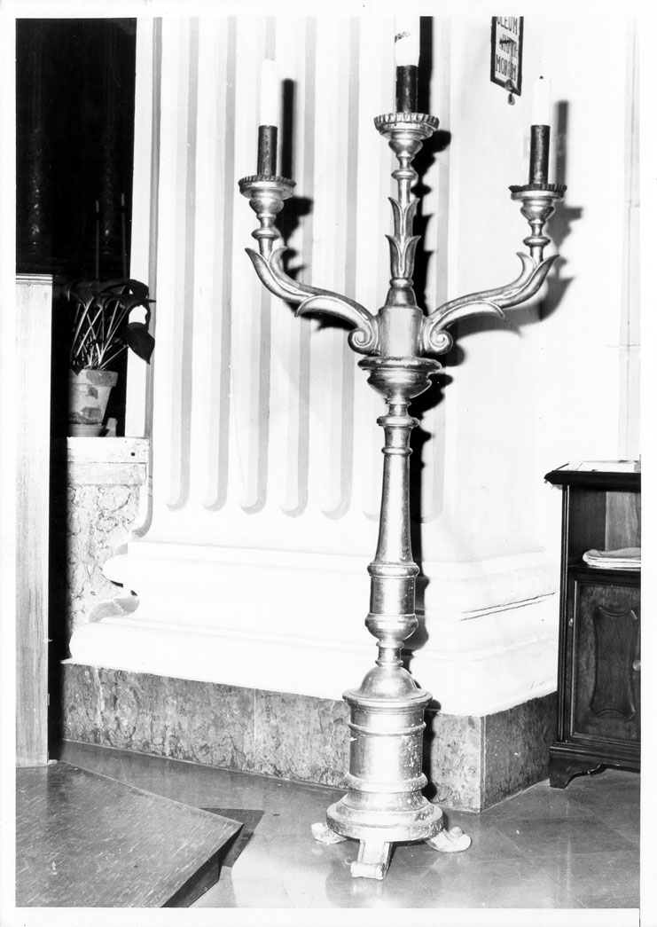 candelabro, serie - bottega marchigiana (sec. XVIII)