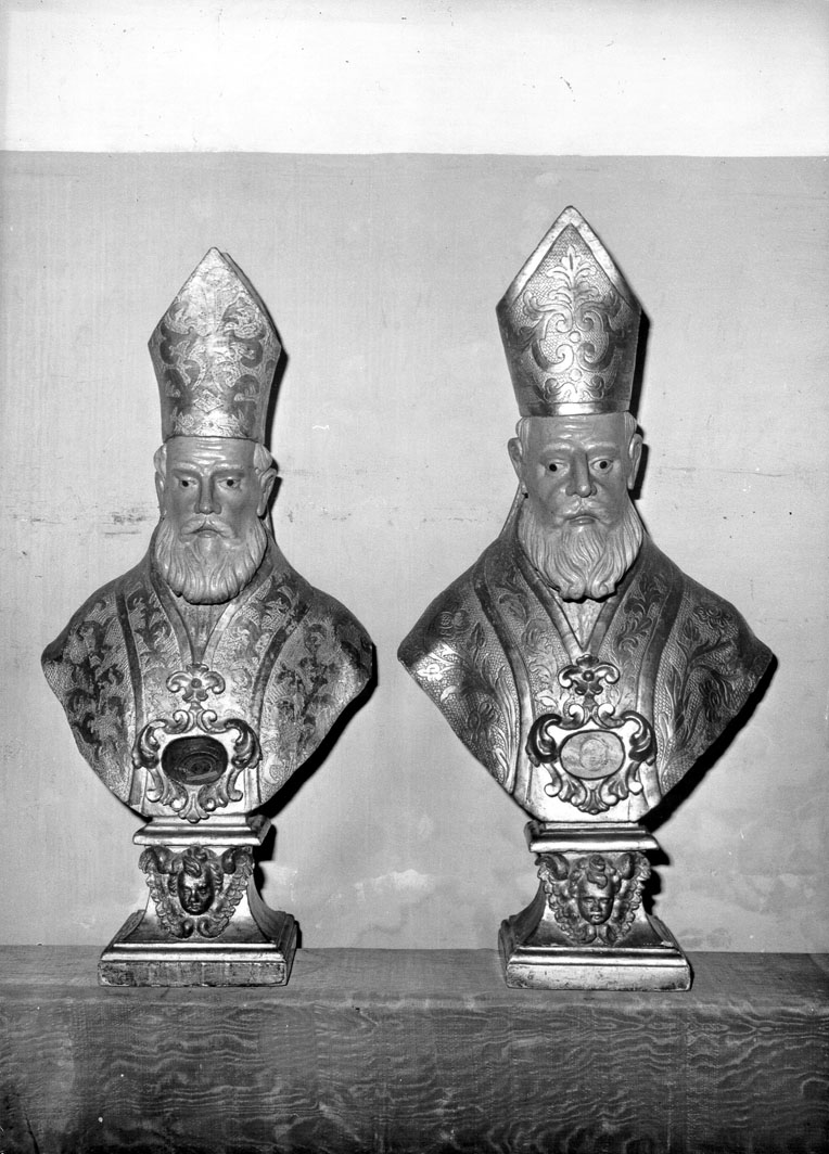 San Gregorio e Sant'Agostino (reliquiario - a busto, serie) - bottega marchigiana (sec. XVIII)