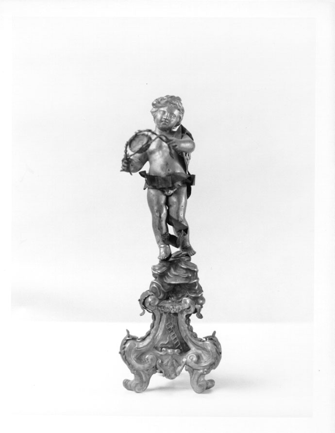 angelo con stemma (reliquiario - a statuetta) - bottega marchigiana (sec. XVIII)