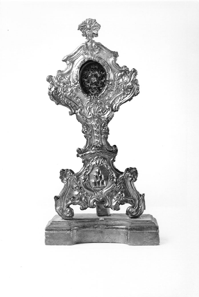 stemma gentilizio della famiglia Sgariglia (reliquiario - a ostensorio) - bottega marchigiana (sec. XVIII)