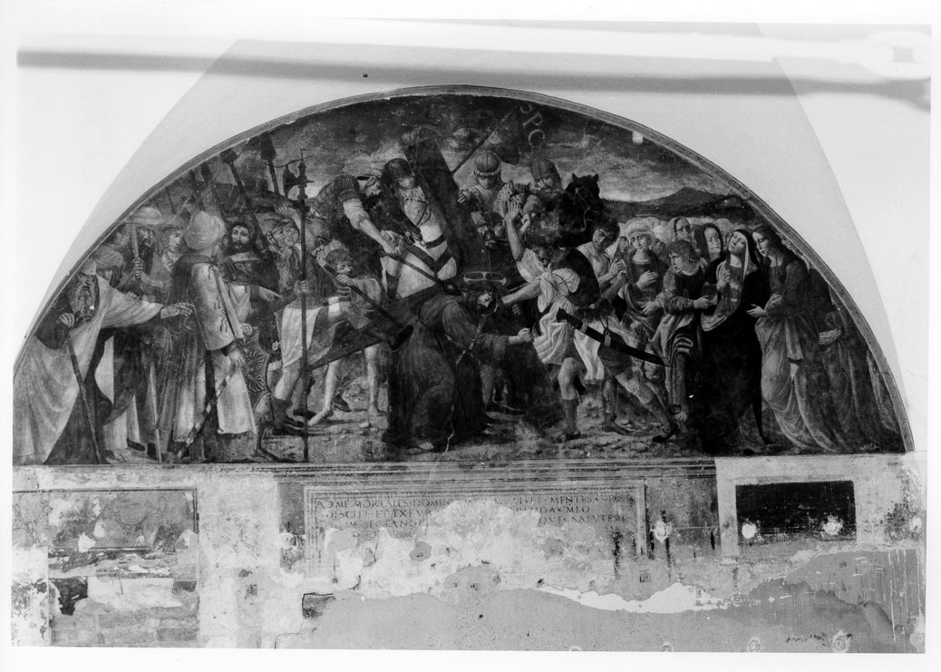 salita di Cristo al monte Calvario (dipinto) di Filotesio Nicola detto Cola dell'Amatrice (sec. XVI)