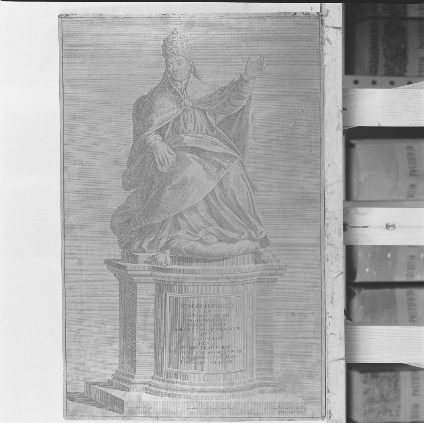statua di papa Clemente XIV (matrice) di Pantanelli Sebastiano, Ferri Giovanni Francesco, Ferri Augusto (sec. XVIII)