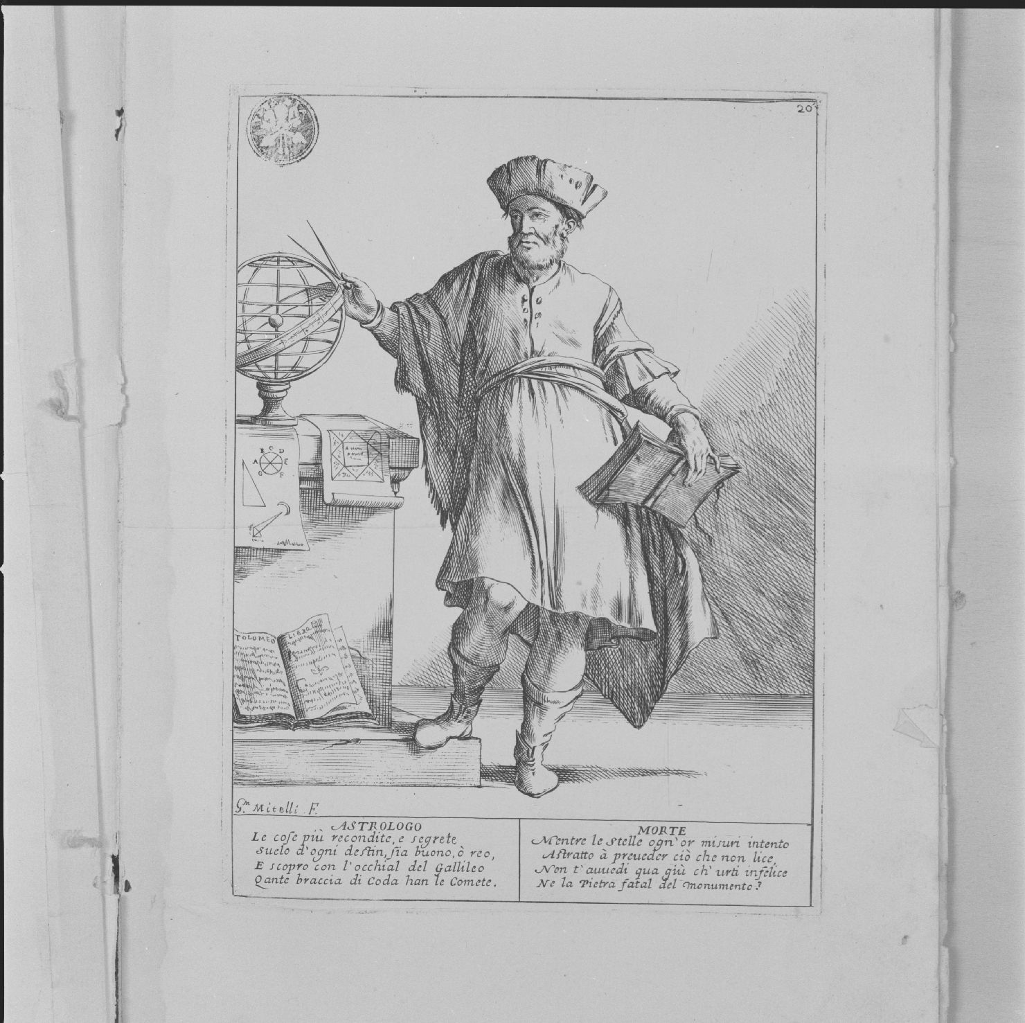 astrologo (stampa, serie) di Mitelli Giuseppe Maria (sec. XVII)