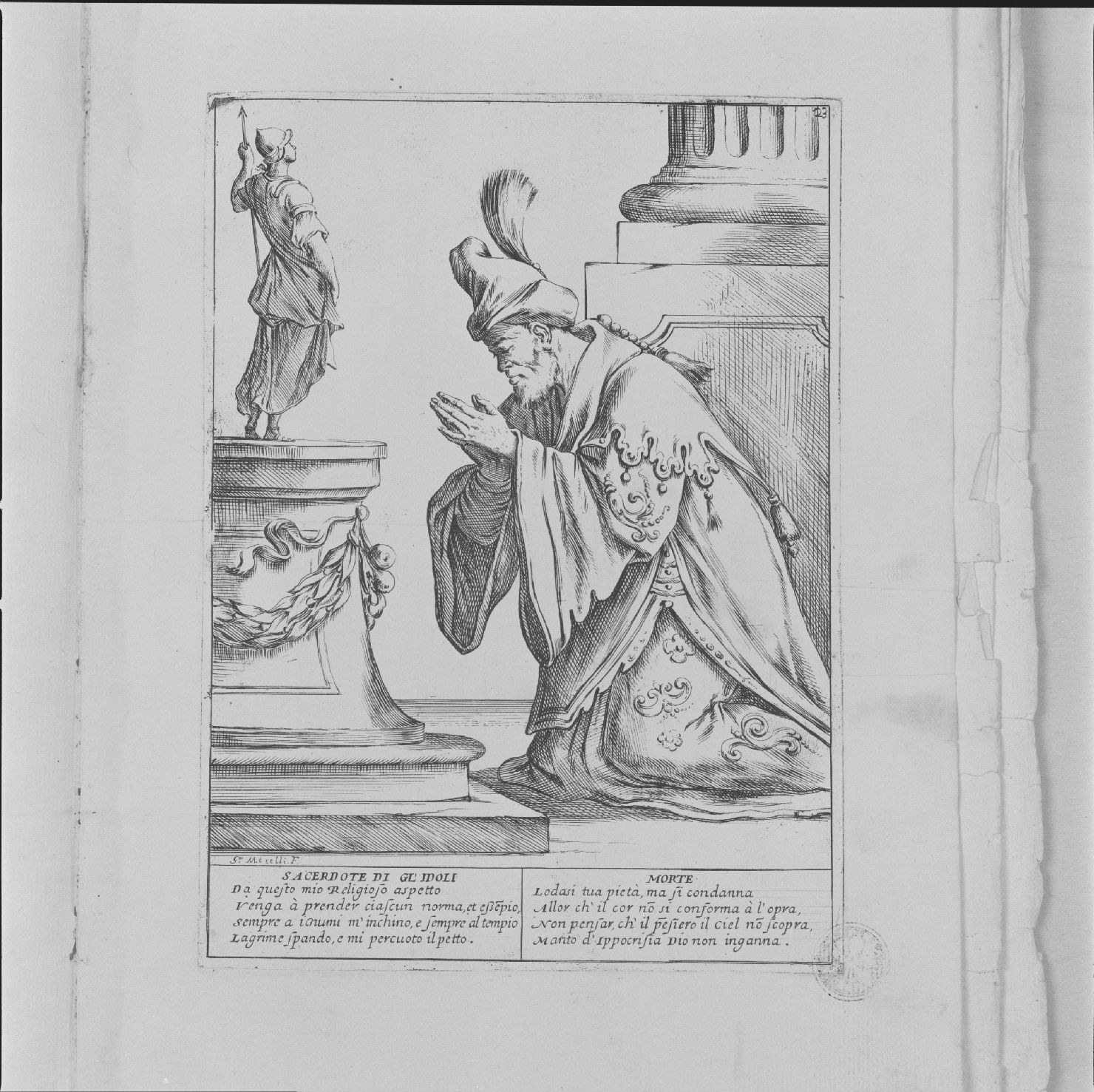 sacerdote pagano (stampa, serie) di Mitelli Giuseppe Maria (sec. XVII)