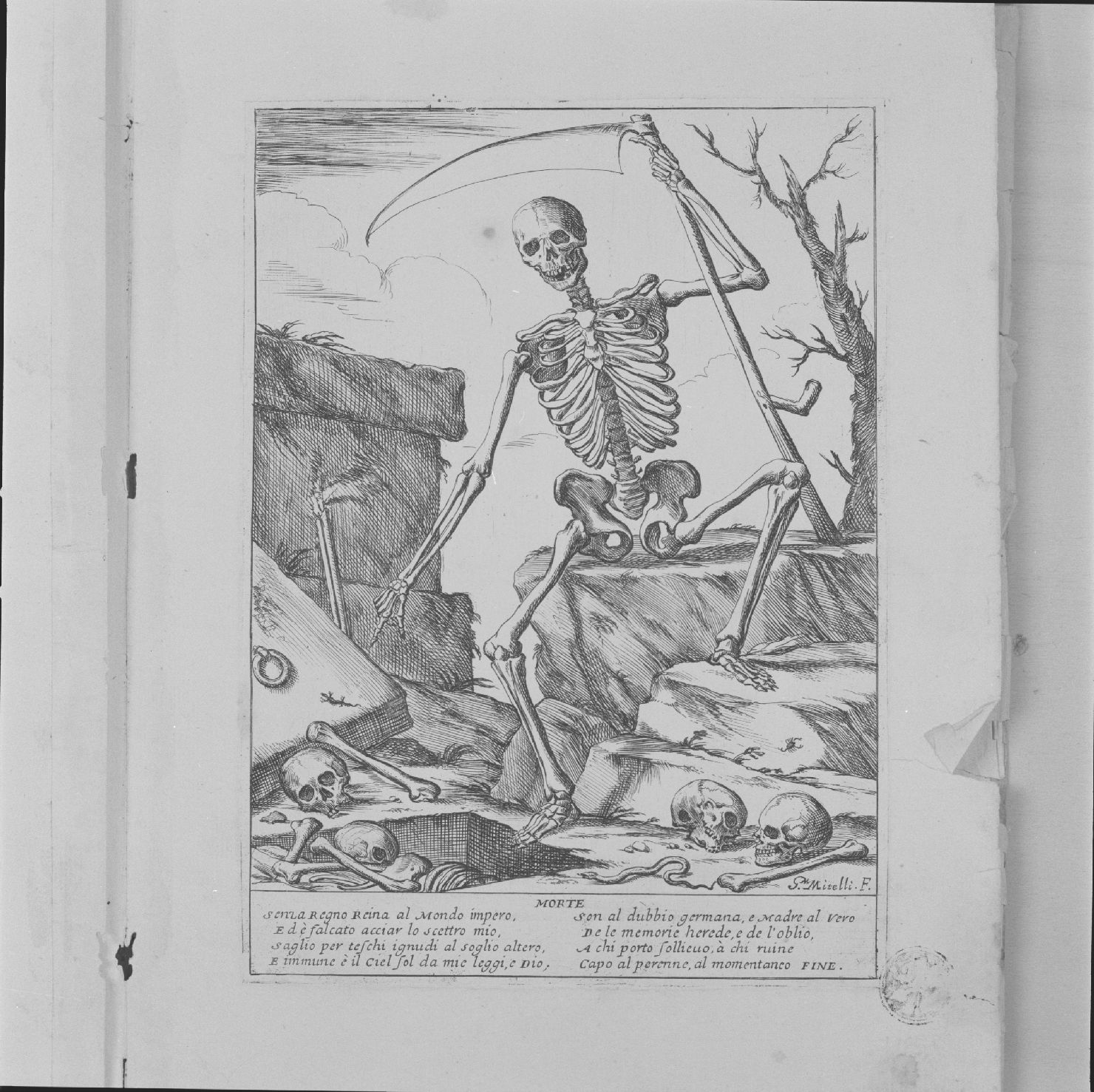 allegoria della Morte (stampa, serie) di Mitelli Giuseppe Maria (sec. XVII)