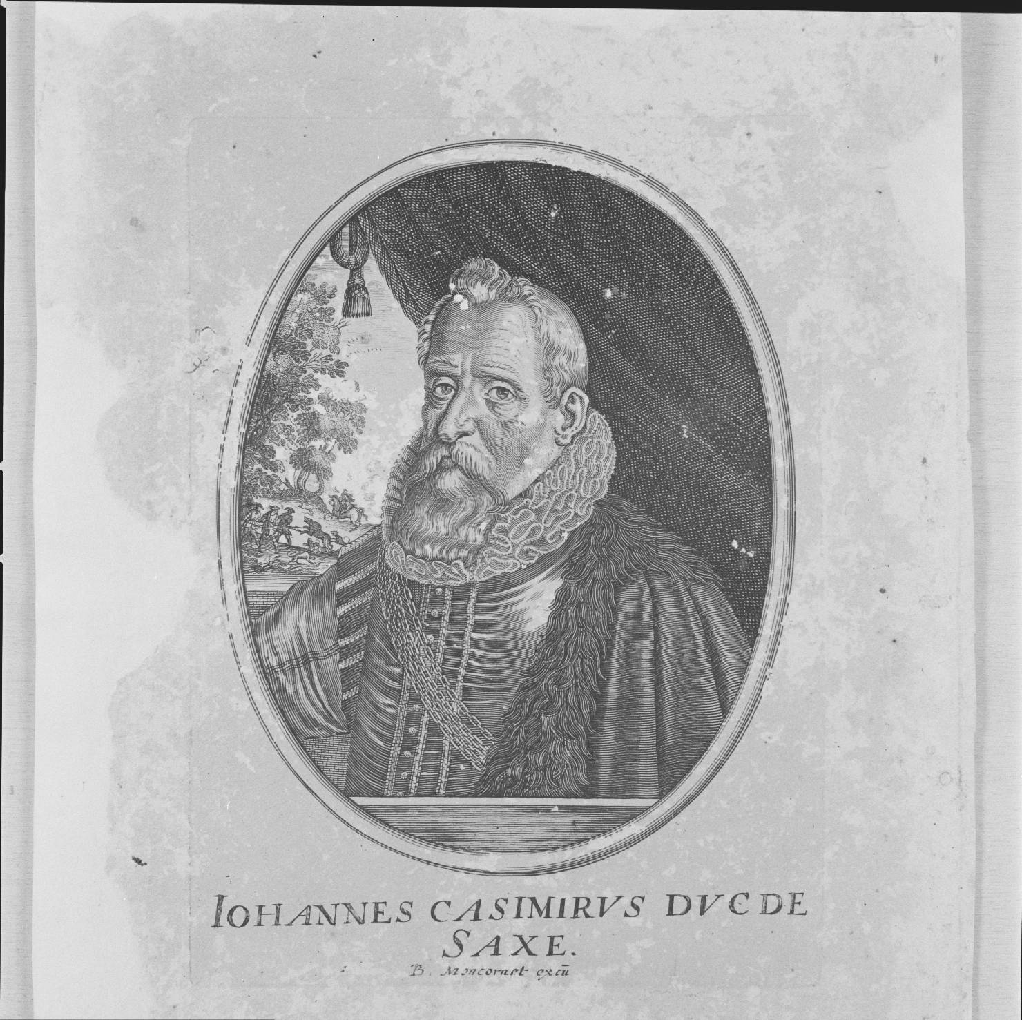 ritratto di Giovanni Casimiro duca di Saxe (stampa smarginata, serie) - ambito francese, ambito francese, ambito francese (sec. XVII)