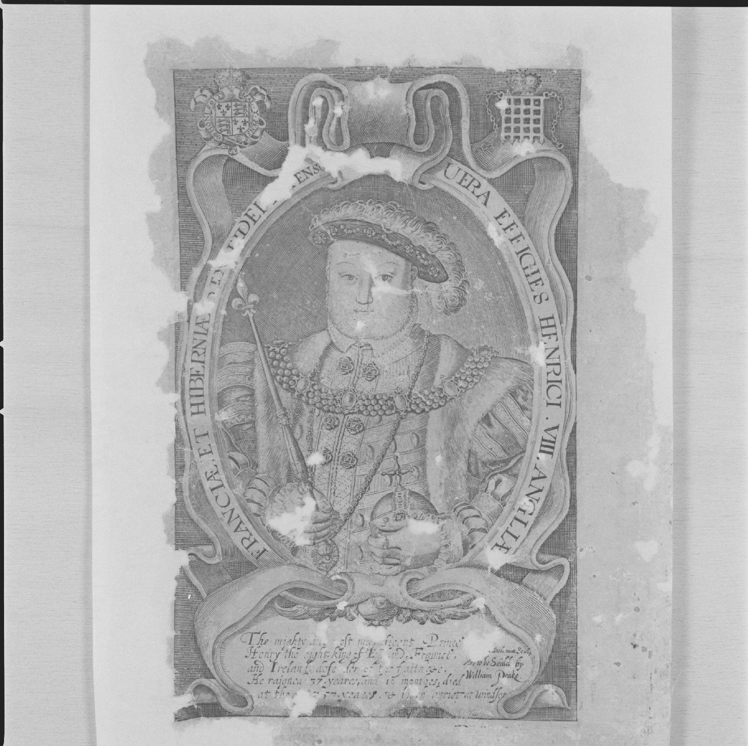 ritratto del Re Enrico VIII di Inghilterra (stampa) di Dohram - ambito inglese, ambito inglese (fine/inizio secc. XVI/ XVII)