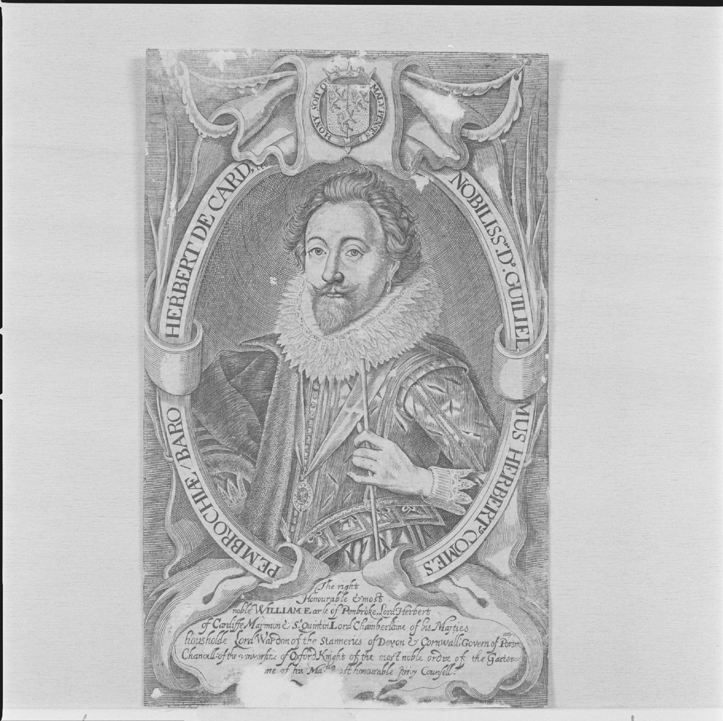 ritratto del Conte Guglielmo di Pembroke (stampa) - ambito inglese, ambito inglese, ambito inglese (fine/inizio secc. XVI/ XVII)