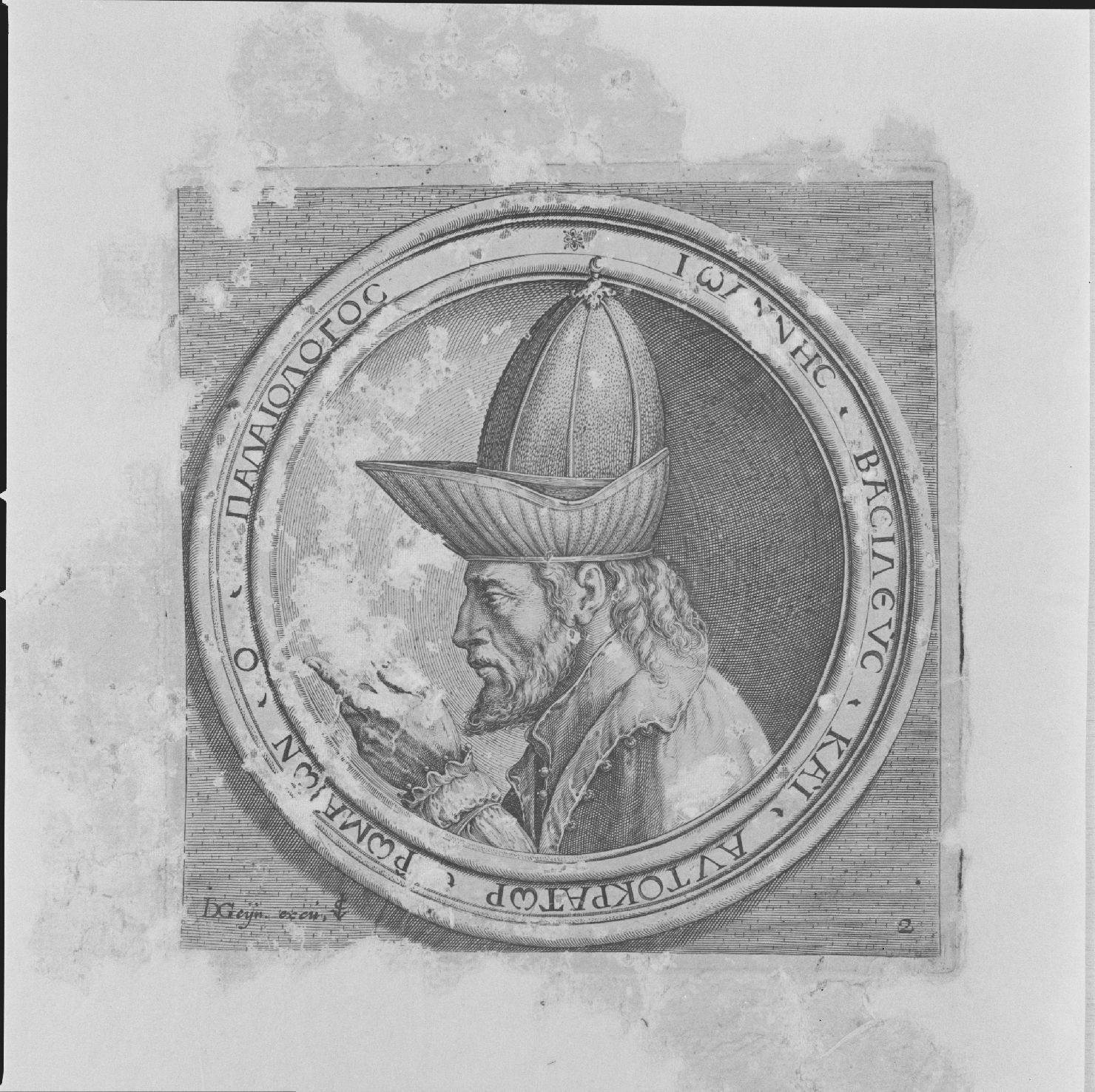 ritratto di Giovanni Paleologo (stampa) - ambito fiammingo, ambito fiammingo, ambito fiammingo (fine/inizio secc. XVI/ XVII)