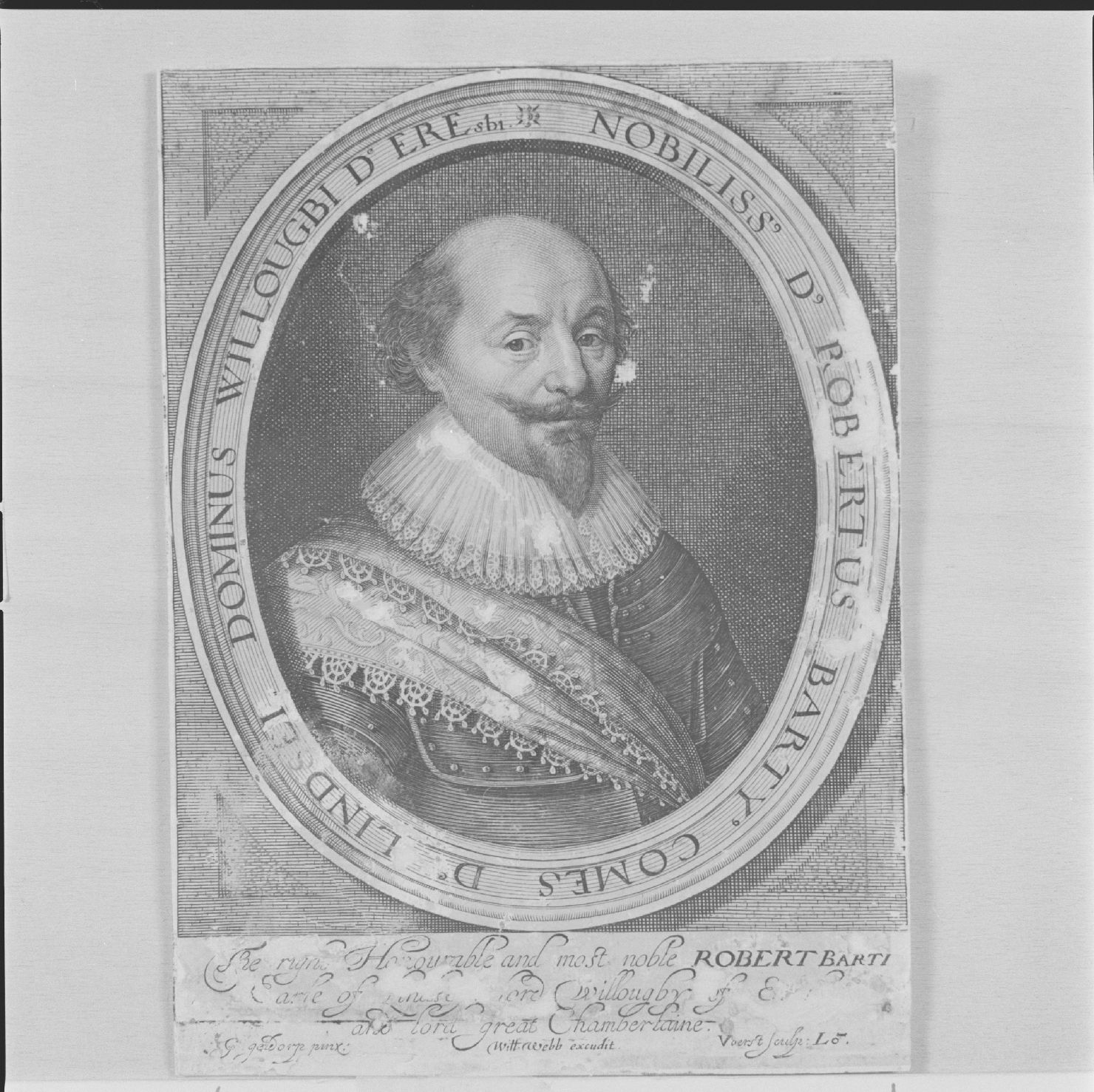 ritratto del conte Robert Barty (stampa) di Geldorp Gortius, Voerst Robert van (sec. XVII)