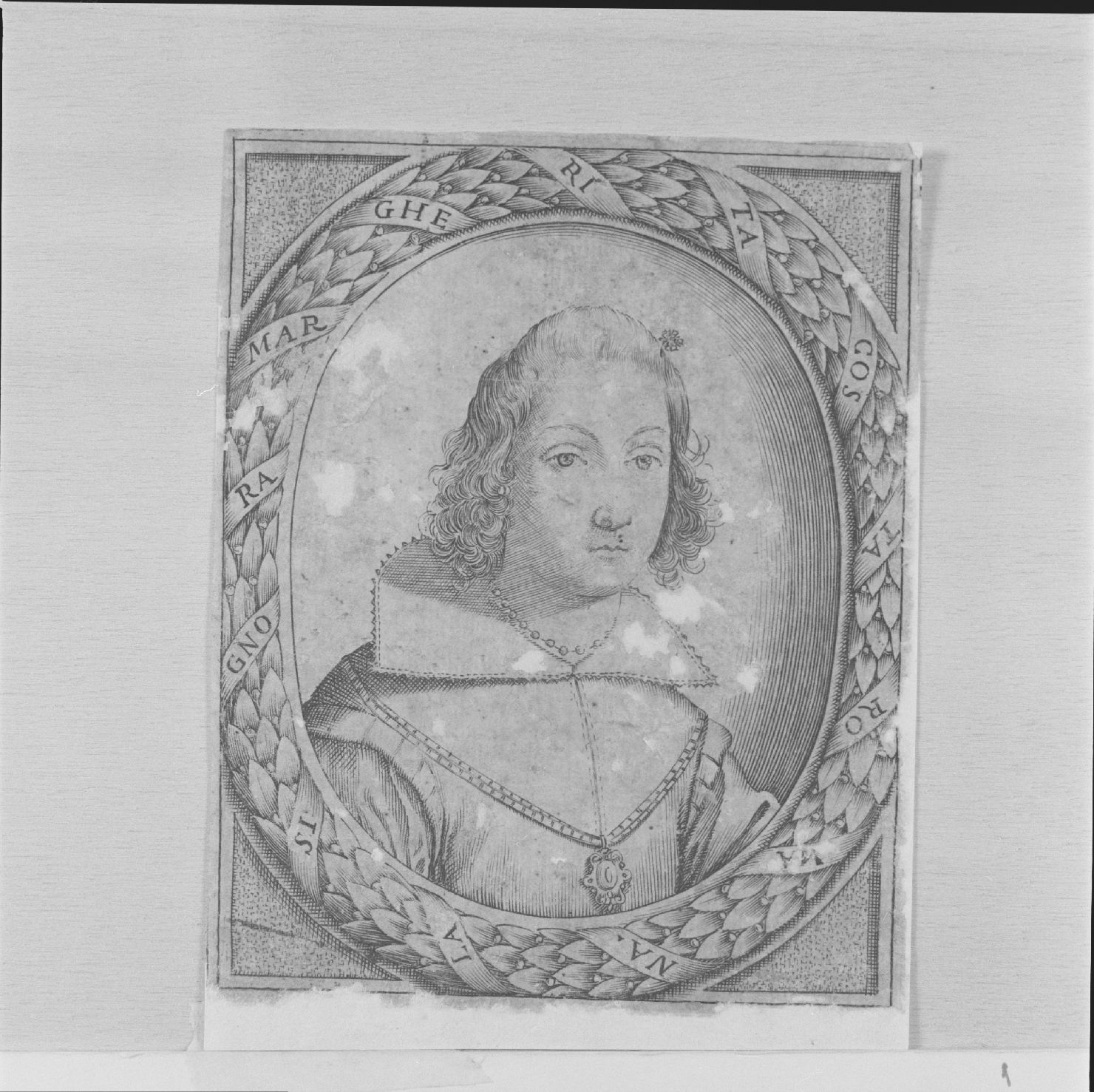 ritratto di Margherita Costa (stampa) - ambito romano, ambito romano, ambito romano (ultimo quarto sec. XVI)