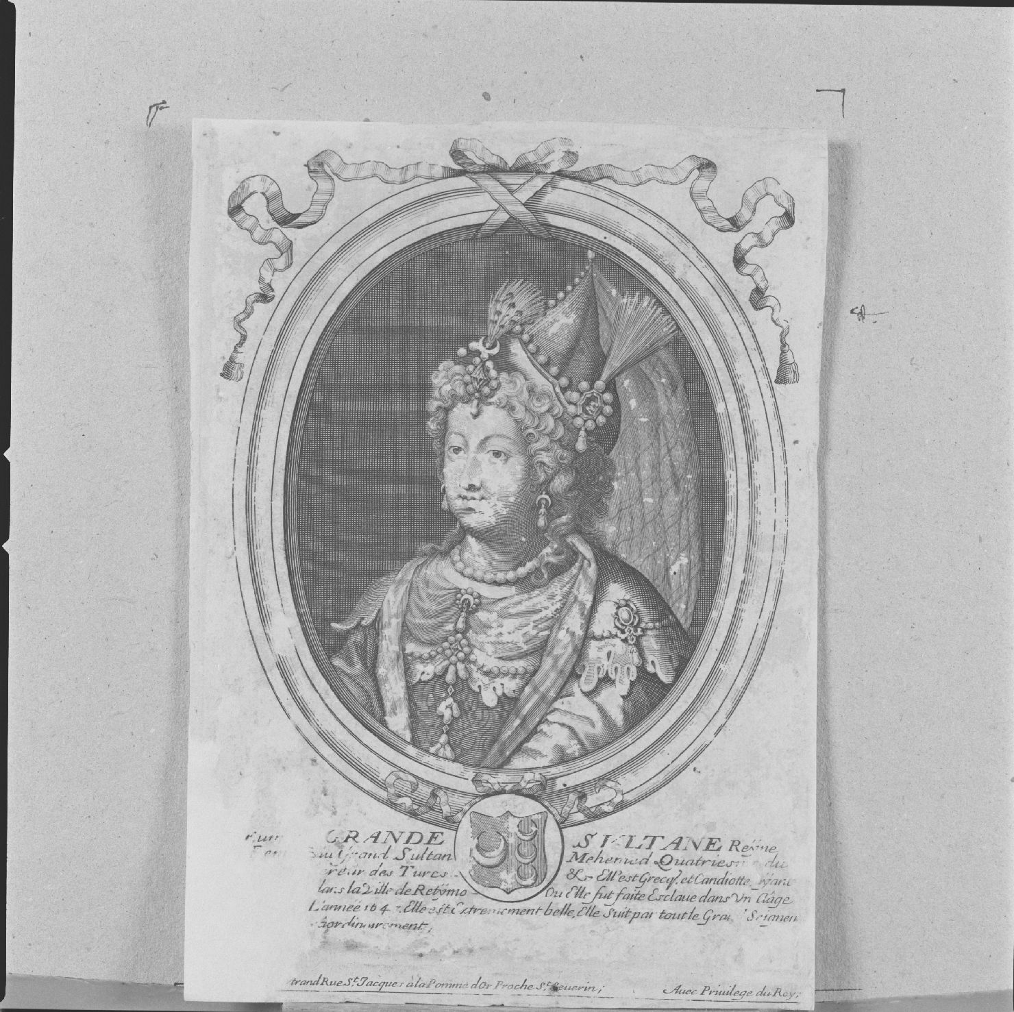 ritratto della moglie del sultano Mehemed IV (stampa) di Larmessin Nicolas de II - ambito francese (sec. XVII)