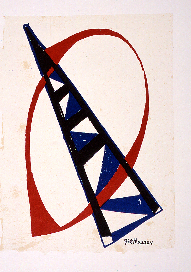 Forme astratte, motivi astratti (stampa a colori) di Mazzon Galliano (sec. XX)