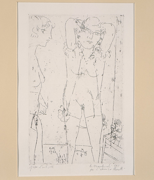 Figure femminili, figure femminili (stampa) di Manfredi Alberto (sec. XX)