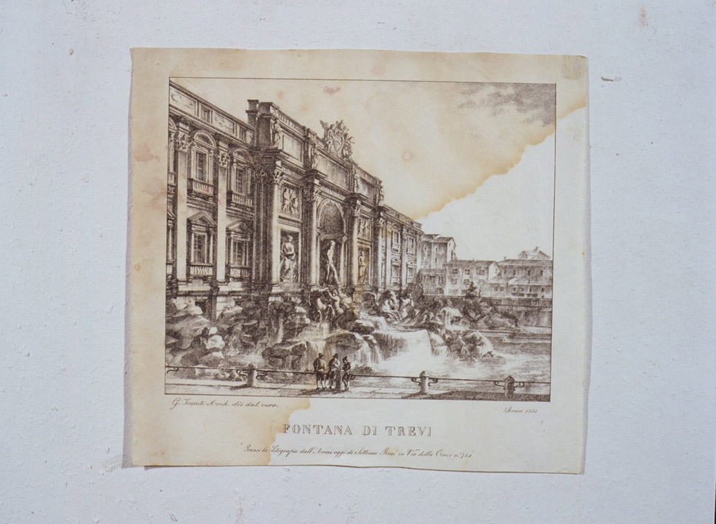 veduta della Fontana di Trevi (stampa, serie) di Fossati Gaspare (sec. XIX)