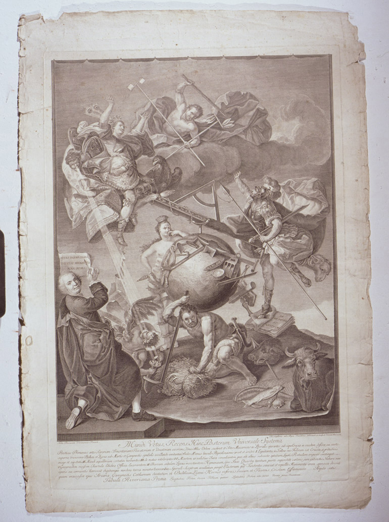allegoria dei mali provocati dall'arroganza (stampa, serie) di Dall'Acqua Cristoforo, Boscaratti Felice (sec. XVIII)
