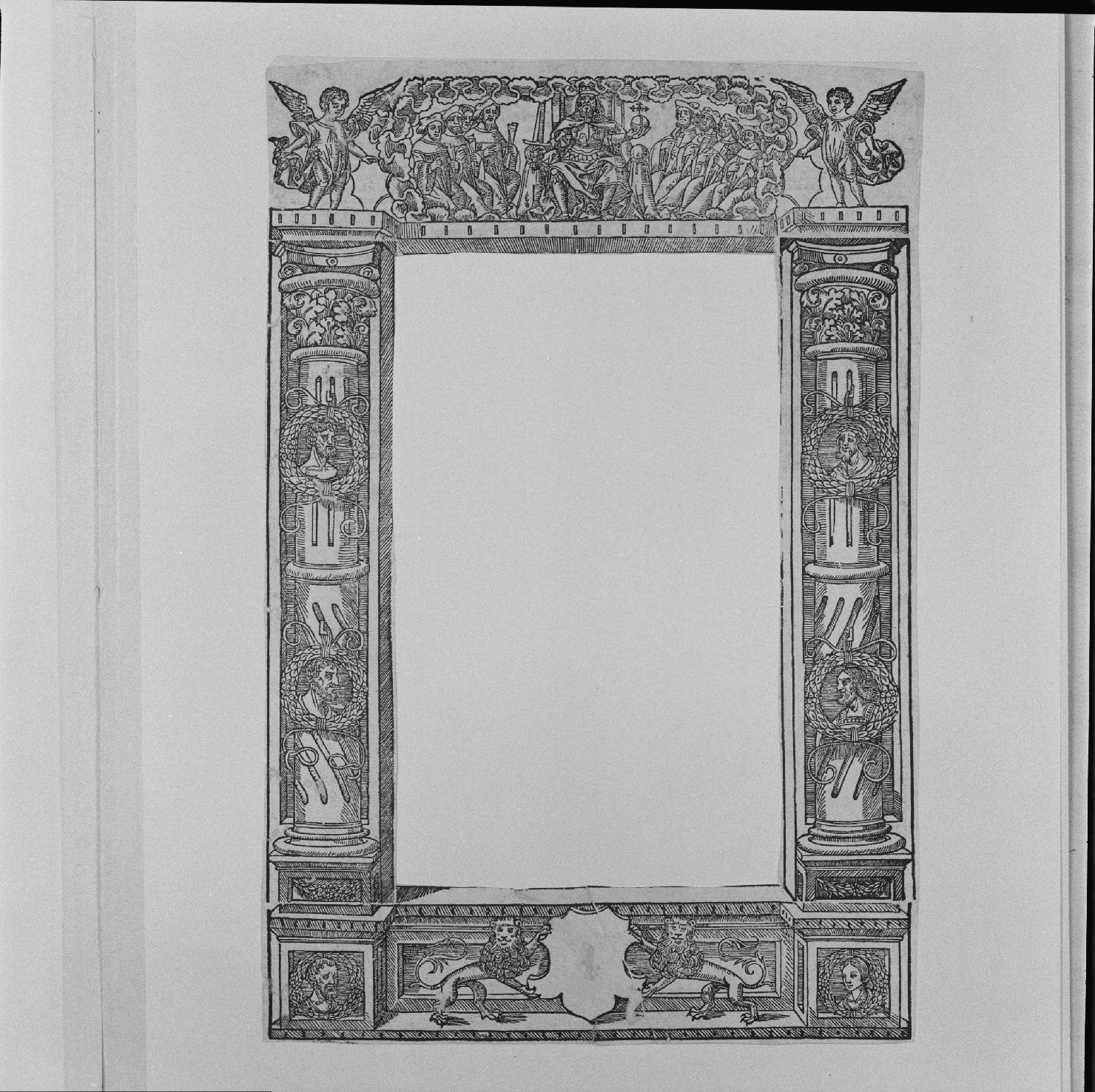 cornice architettonica (stampa) - ambito italiano (?) (secc. XVI/ XVII)