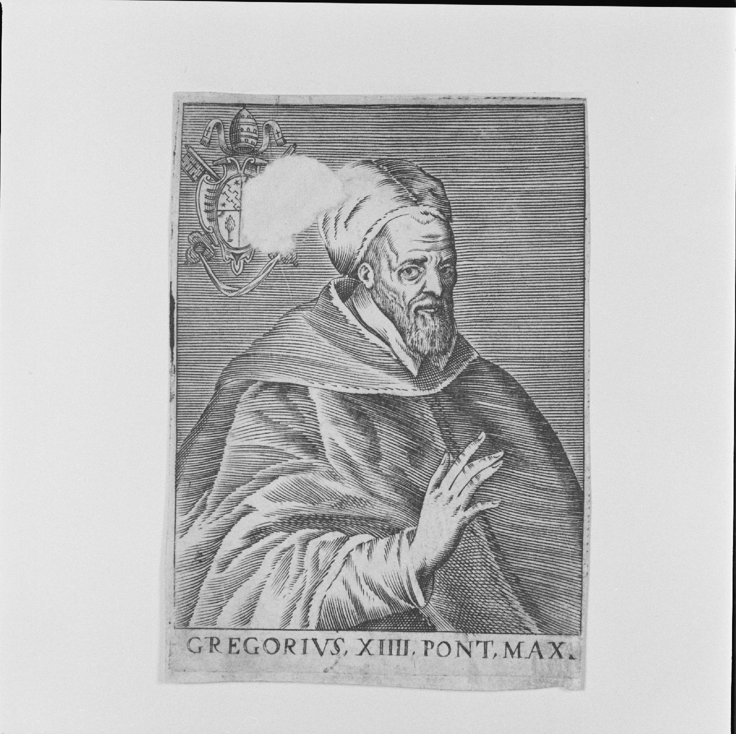 Papa Gregorio XIV (stampa) di Peruzzini Domenico (attribuito) (sec. XVII)