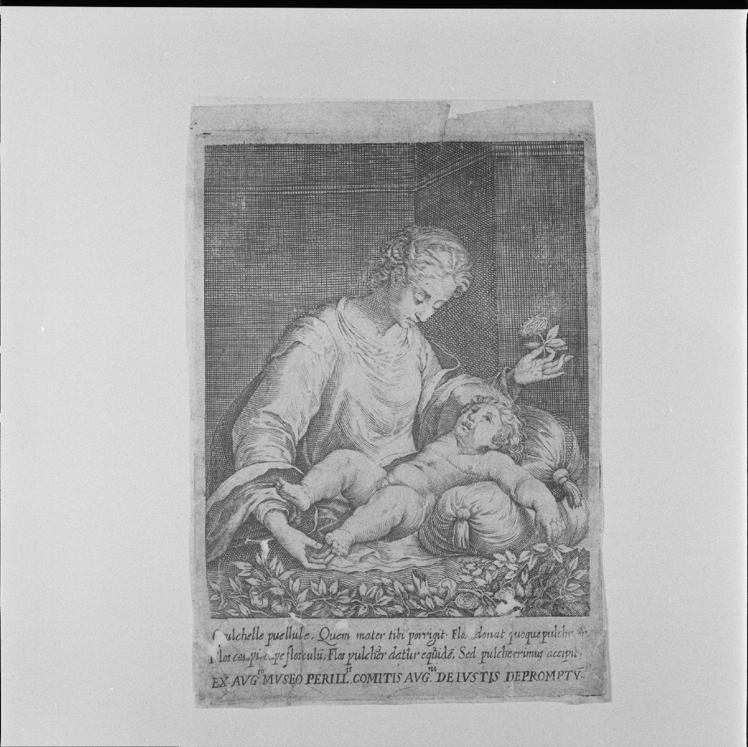 Madonna con Bambino (stampa) - ambito italiano (?) (secc. XVI/ XVII)