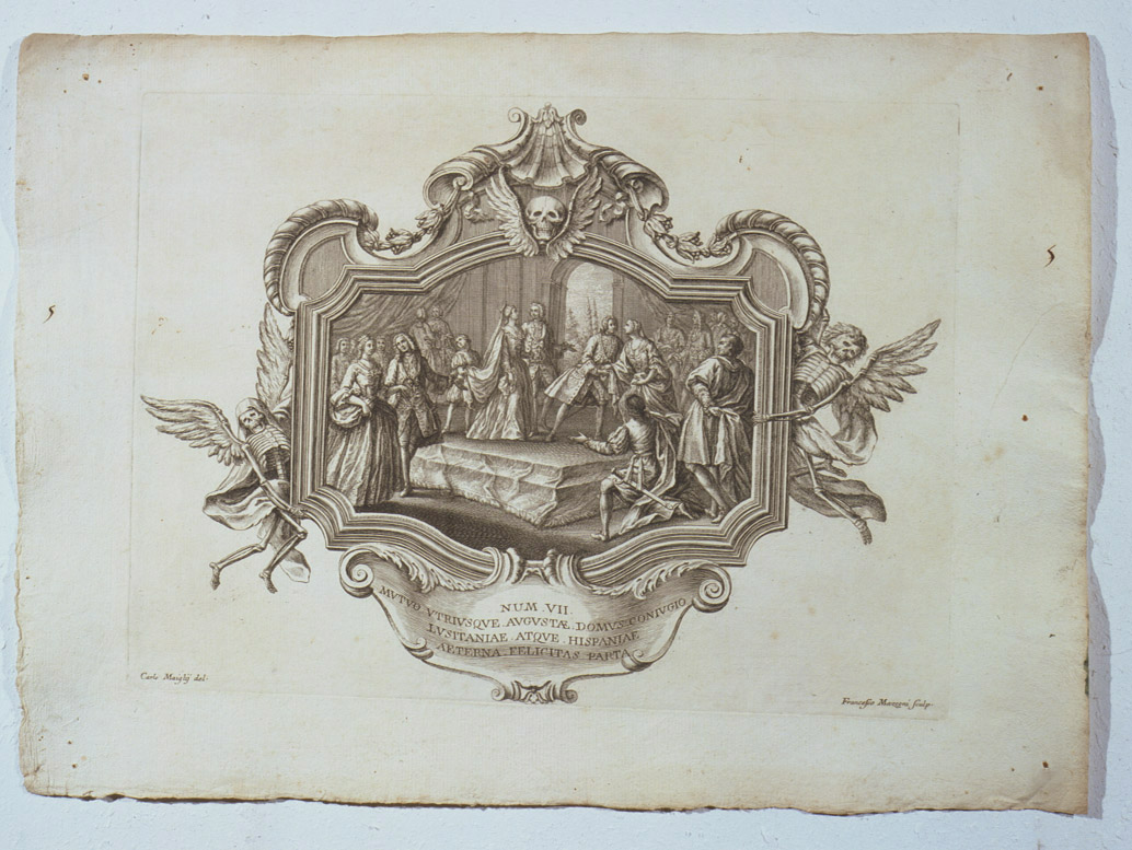 scena di matrimonio (stampa, serie) di Maiglij Carlo, Mazzoni Francesco (metà sec. XVIII)