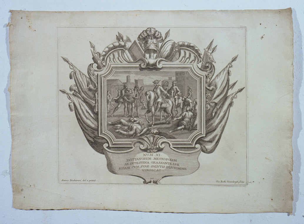 la vendetta dei Lusitani (stampa, serie) di Bicchierai Antonio, Girardenghi Giovanni Battista (prima metà sec. XVIII)