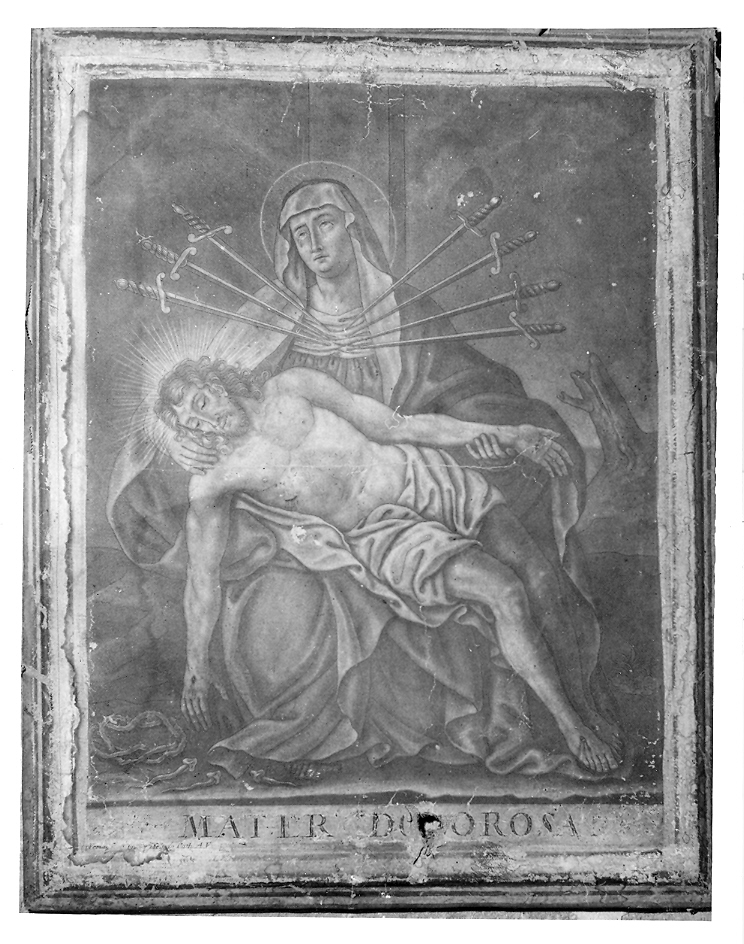 Pietà (stampa) - ambito italiano (sec. XVIII)