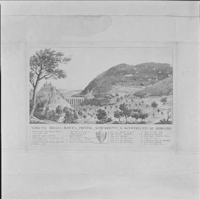 veduta di Spoleto (stampa) di Catena Giovanni (sec. XIX)