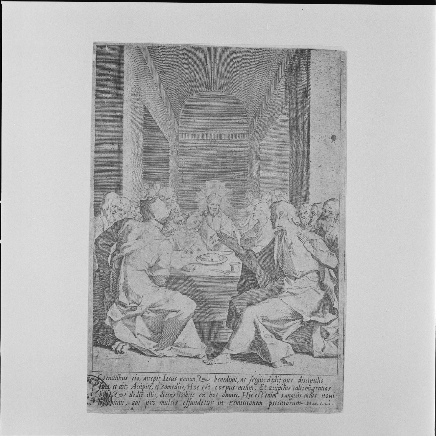 ultima cena (stampa) di De Iode Pietro, Boscoli Andrea (prima metà sec. XVII)