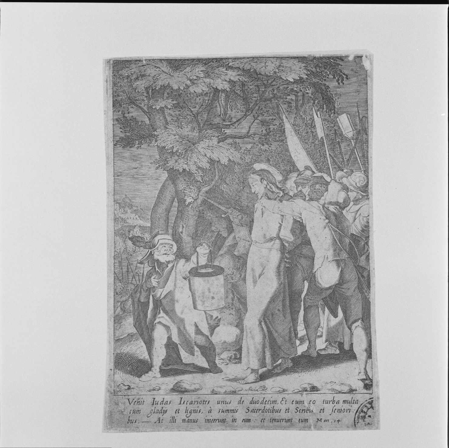 tradimento di Giuda (stampa) di De Iode Pietro, Boscoli Andrea (prima metà sec. XVII)