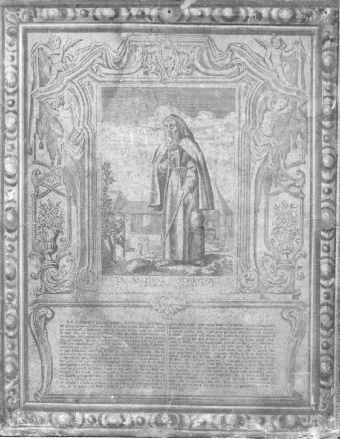 Frate Angelo da Canobio (stampa) di Loeffler Johann Heinrich, Schott Johannes (sec. XVIII)