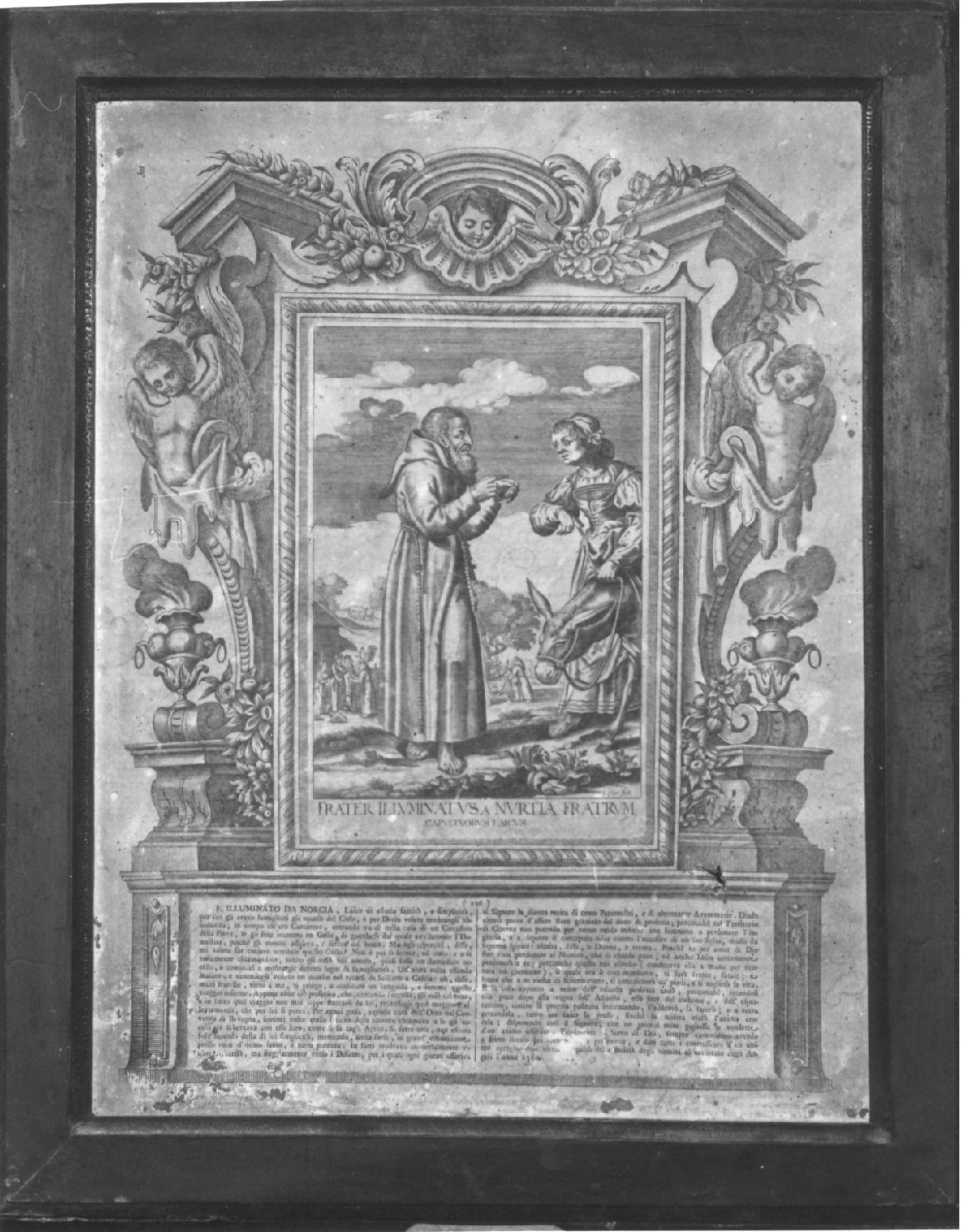 Frate Illuminato da Norcia (stampa) di Loeffler Johann Heinrich, Schott Johannes (sec. XVIII)