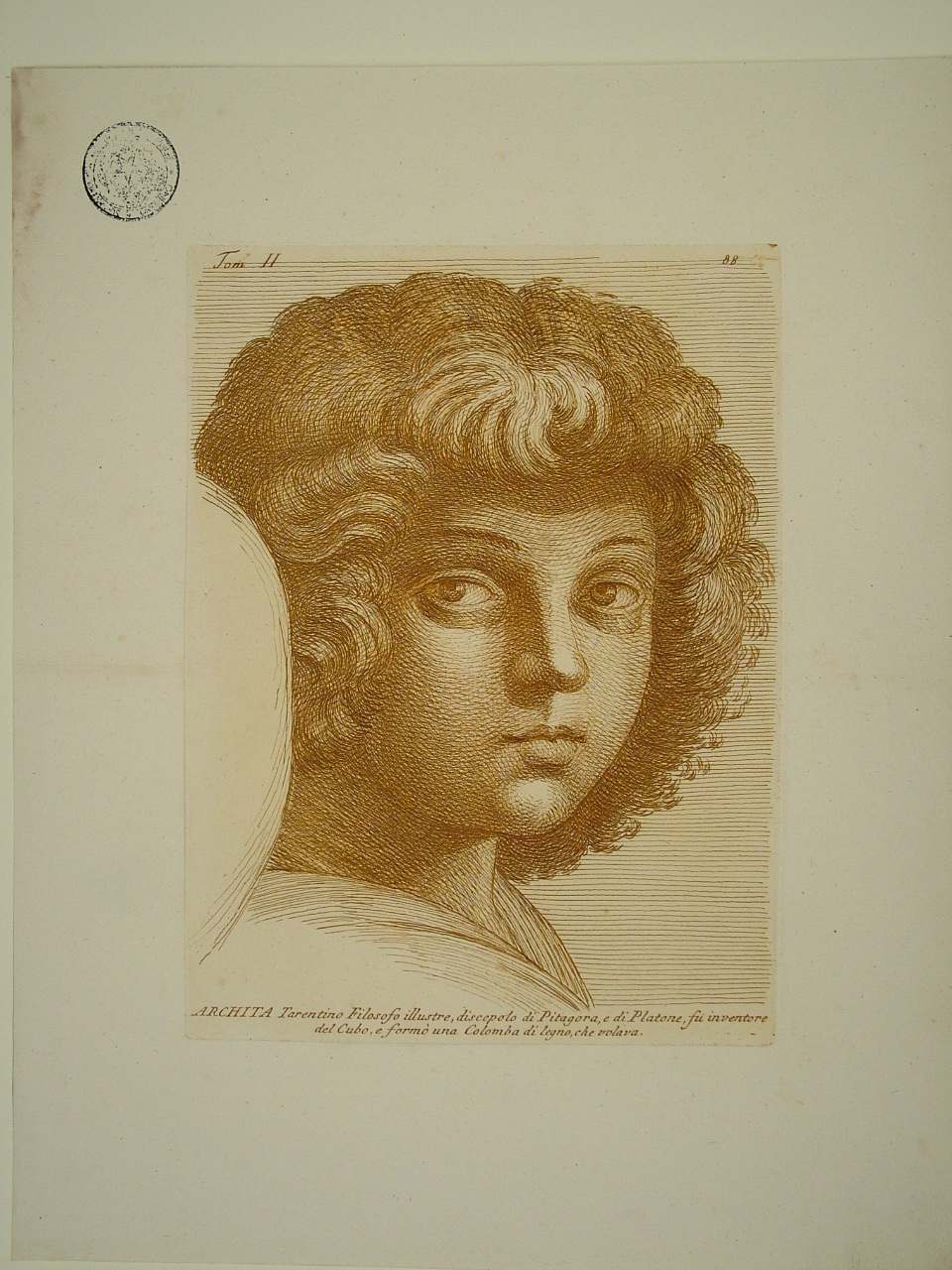 Archita (stampa, elemento d'insieme) di Sanzio Raffaello (attribuito), Fidanza Paolo (attribuito) (terzo quarto sec. XVIII)