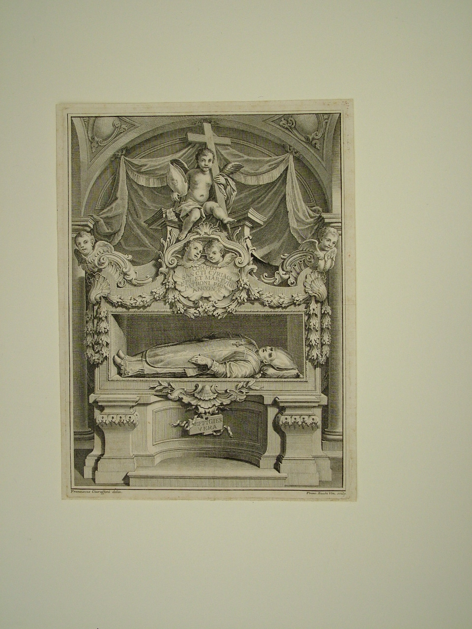 urna di San Ciriaco (stampa) di Ciaraffoni Francesco (attribuito), Zucchi Francesco (attribuito) (sec. XVIII)