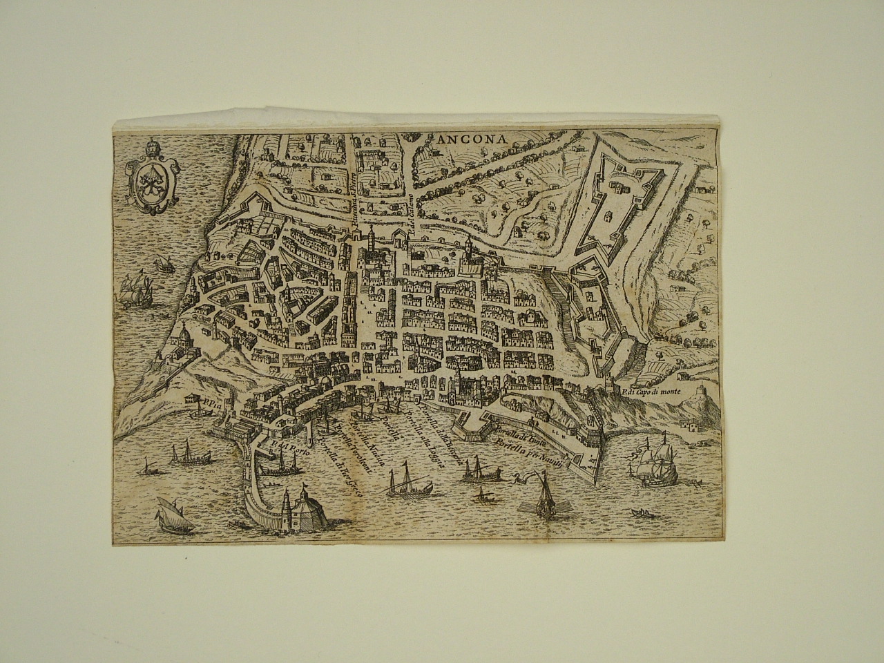 pianta della città di Ancona (stampa) di Schott Franz (attribuito) (sec. XVII)
