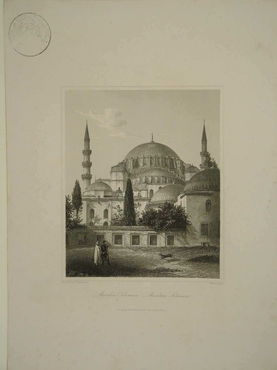 veduta della moschea di Soliman (stampa) - ambito Italia settentrionale (seconda metà sec. XIX)