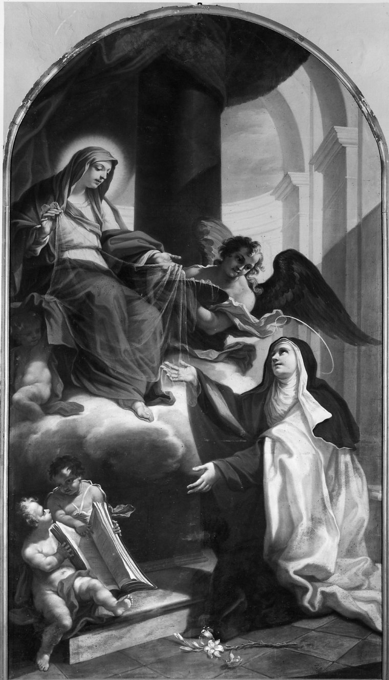 apparizione della Madonna a Santa Teresa (dipinto) di Mancini Francesco (secondo quarto sec. XVIII)