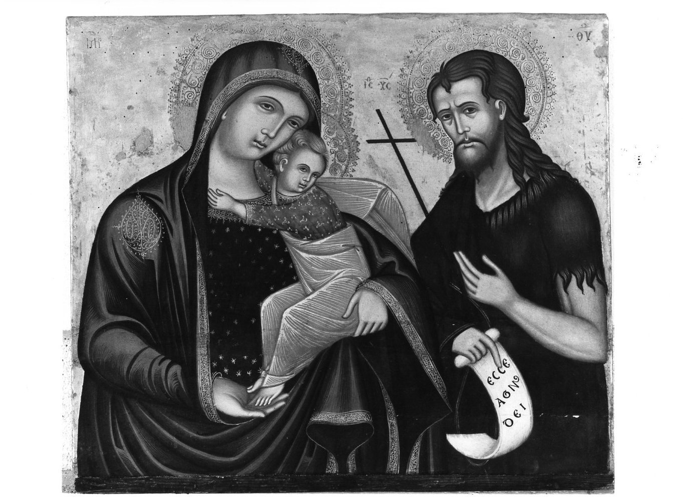 Madonna con Bambino e San Giovanni Battista (dipinto) - ambito veneto (ultimo quarto sec. XV)