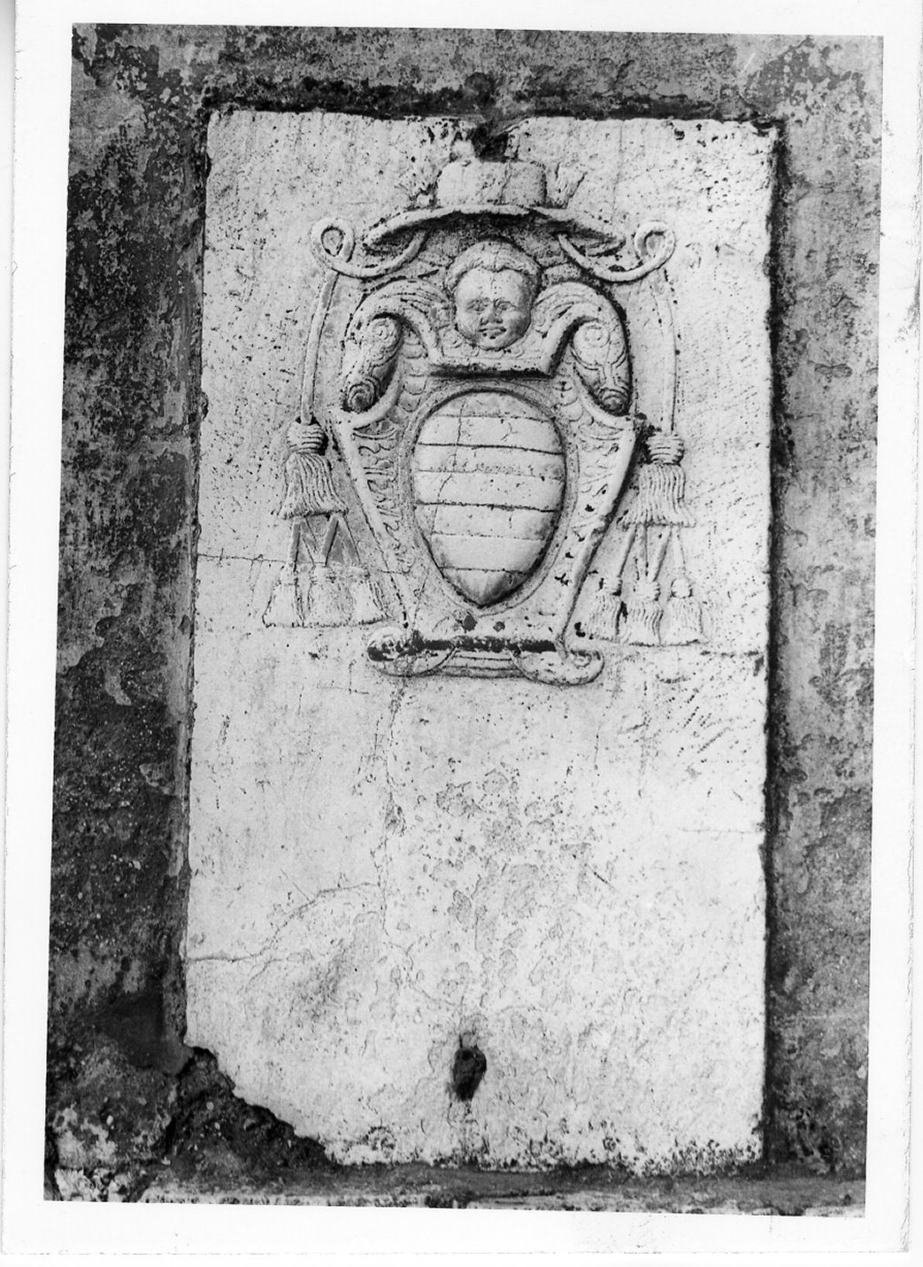 stemma vescovile (rilievo, opera isolata) - bottega molisana (secc. XVI/ XVII)