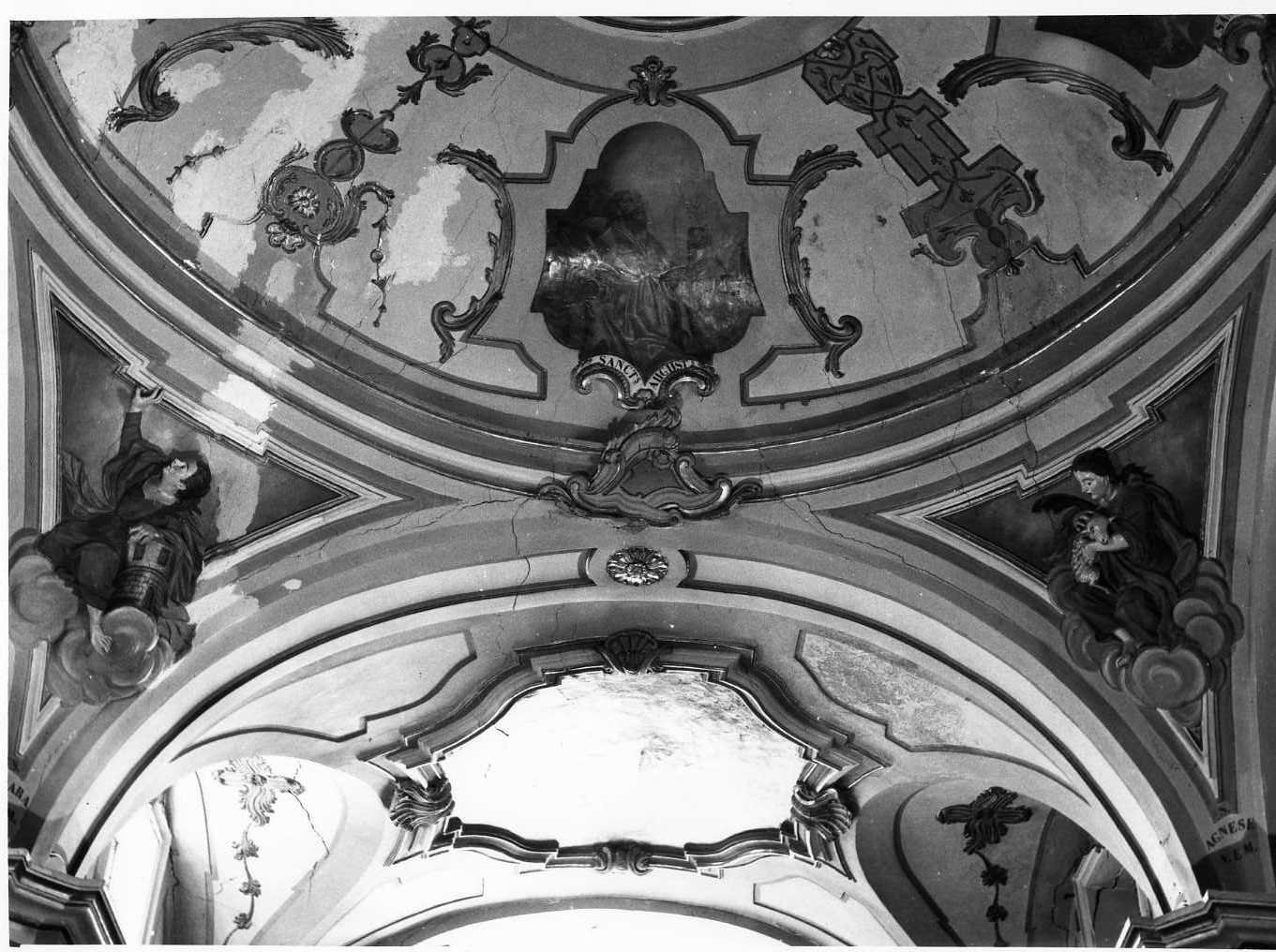 Sant'Agnese e Santa Barbara (decorazione plastica) - bottega molisana (fine sec. XVIII)