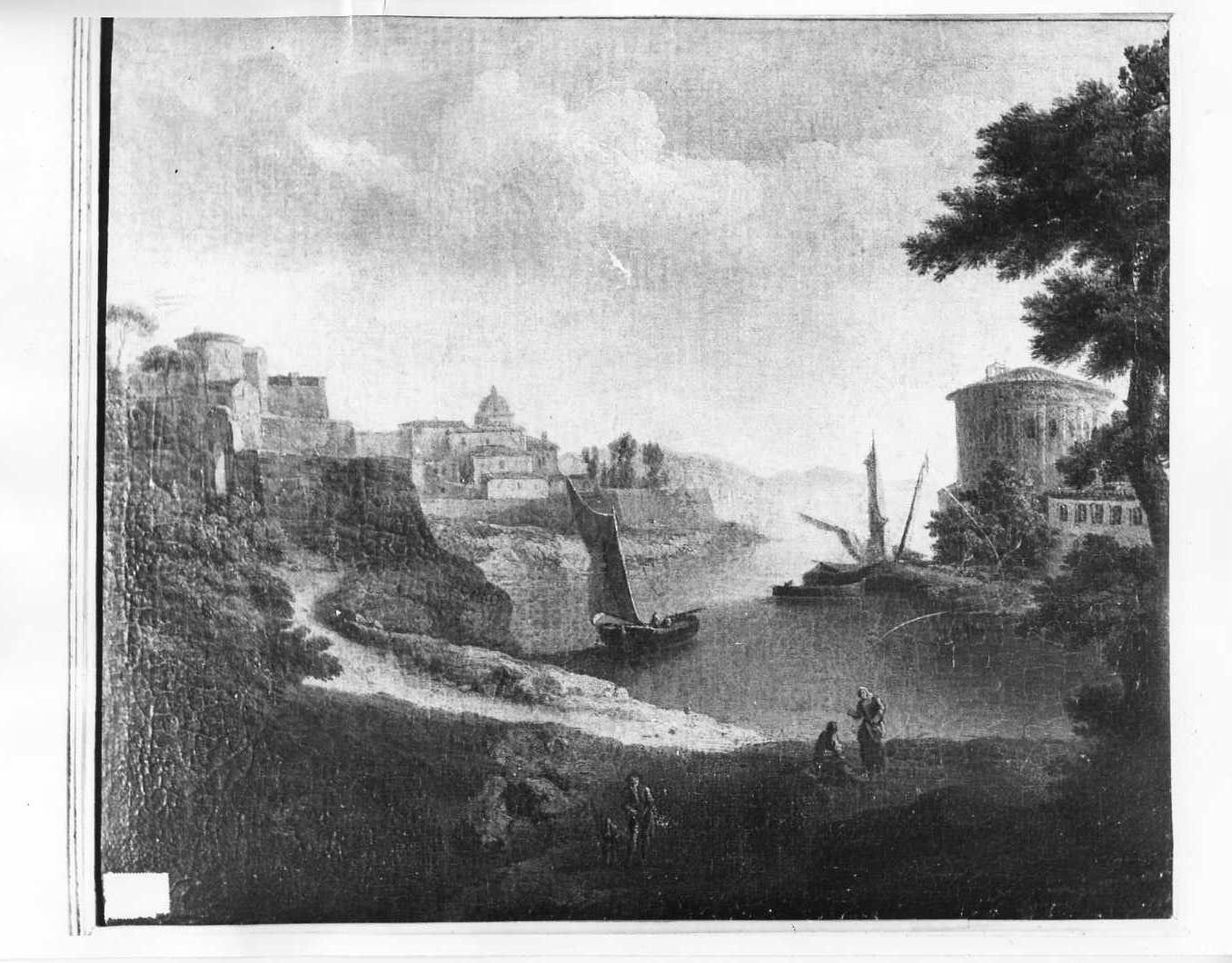 paesaggio fluviale (dipinto) - ambito Italia meridionale (prima metà sec. XVIII)
