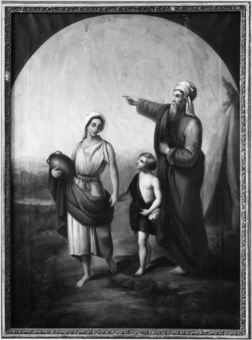 cacciata di Agar e Ismaele (dipinto) - ambito Italia centro-meridionale (sec. XIX)