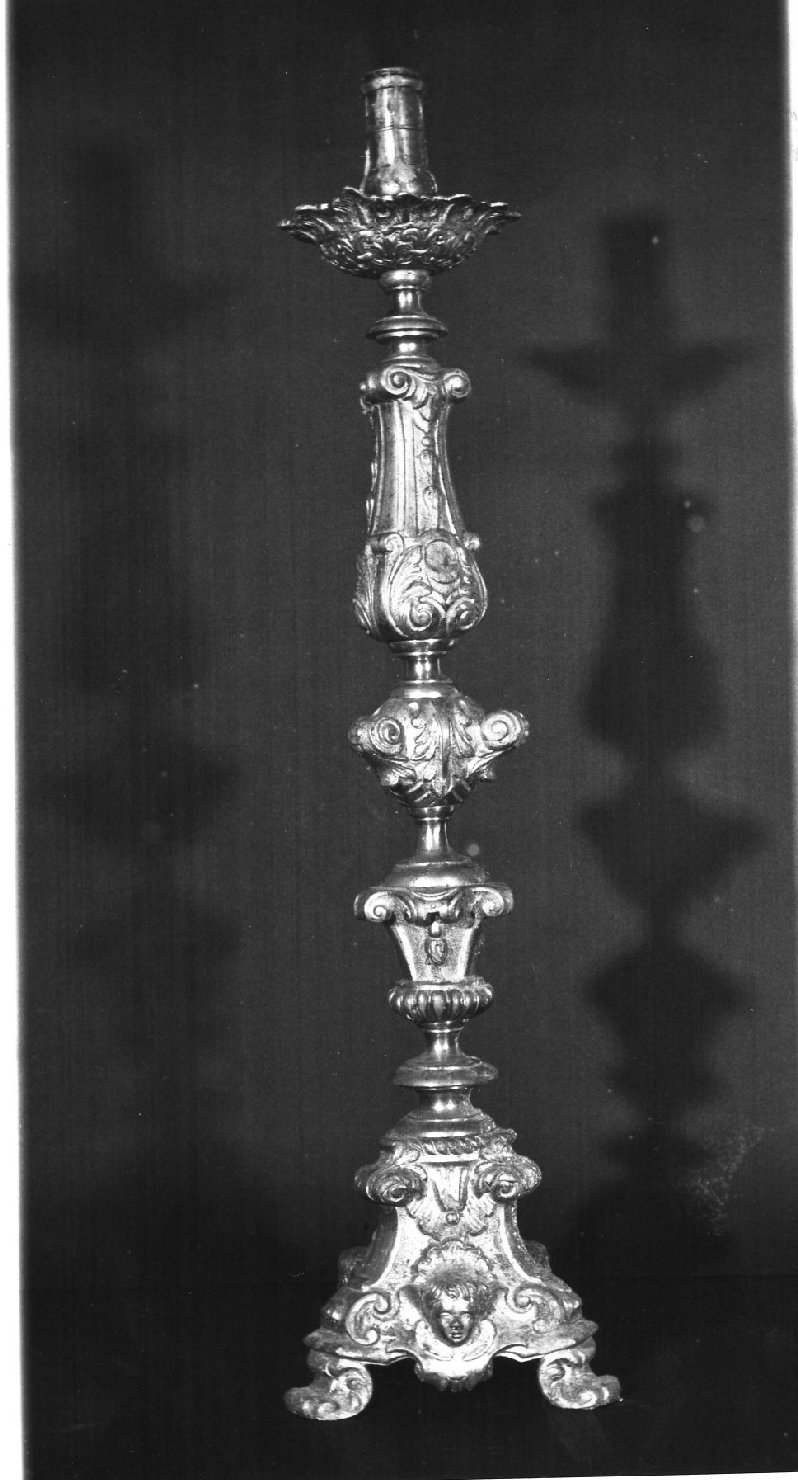 candelabro, serie - bottega molisana (prima metà sec. XVIII)