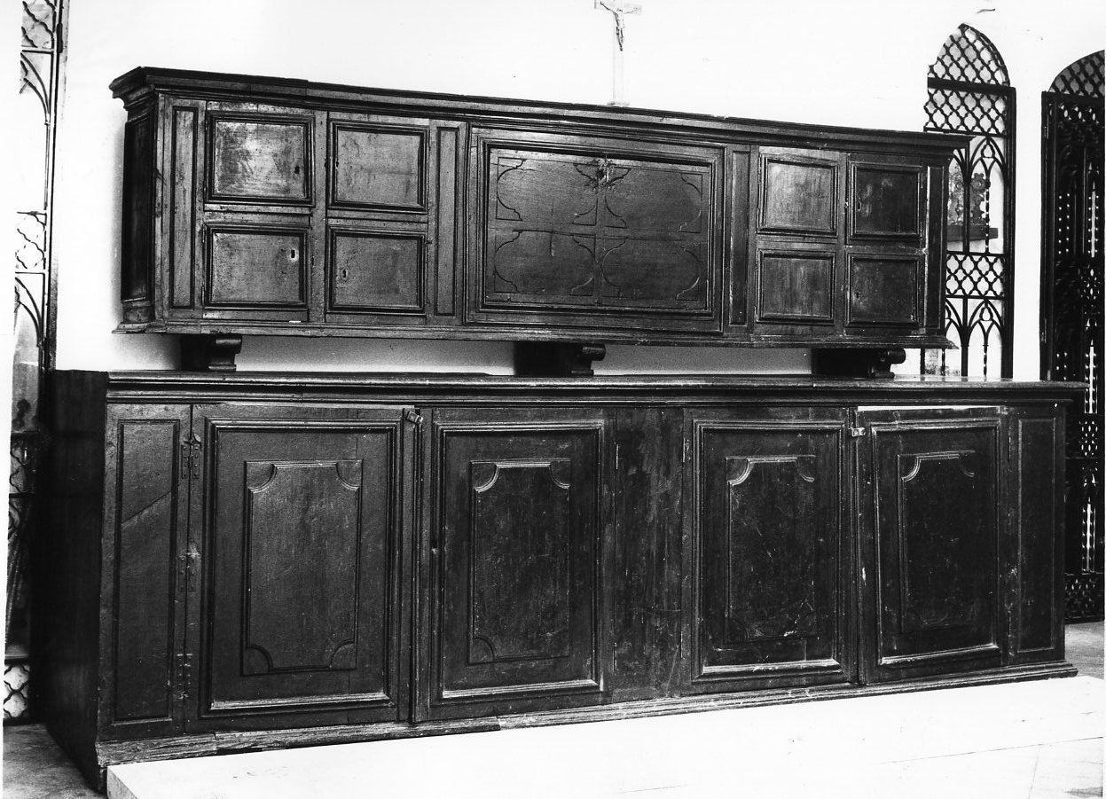 credenza, opera isolata - bottega molisana (secc. XVII/ XVIII)