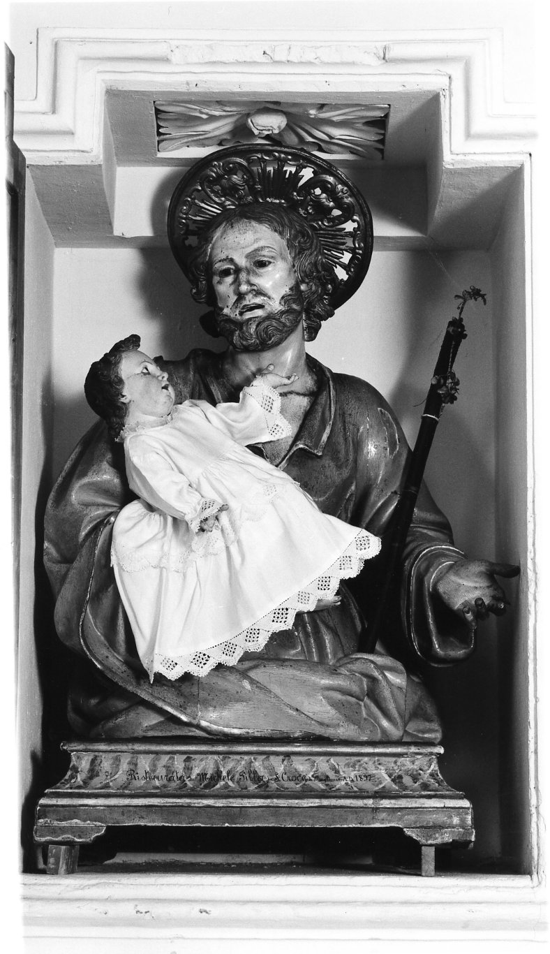 San Giuseppe e Gesù Bambino (statua, opera isolata) - bottega napoletana (sec. XVIII)