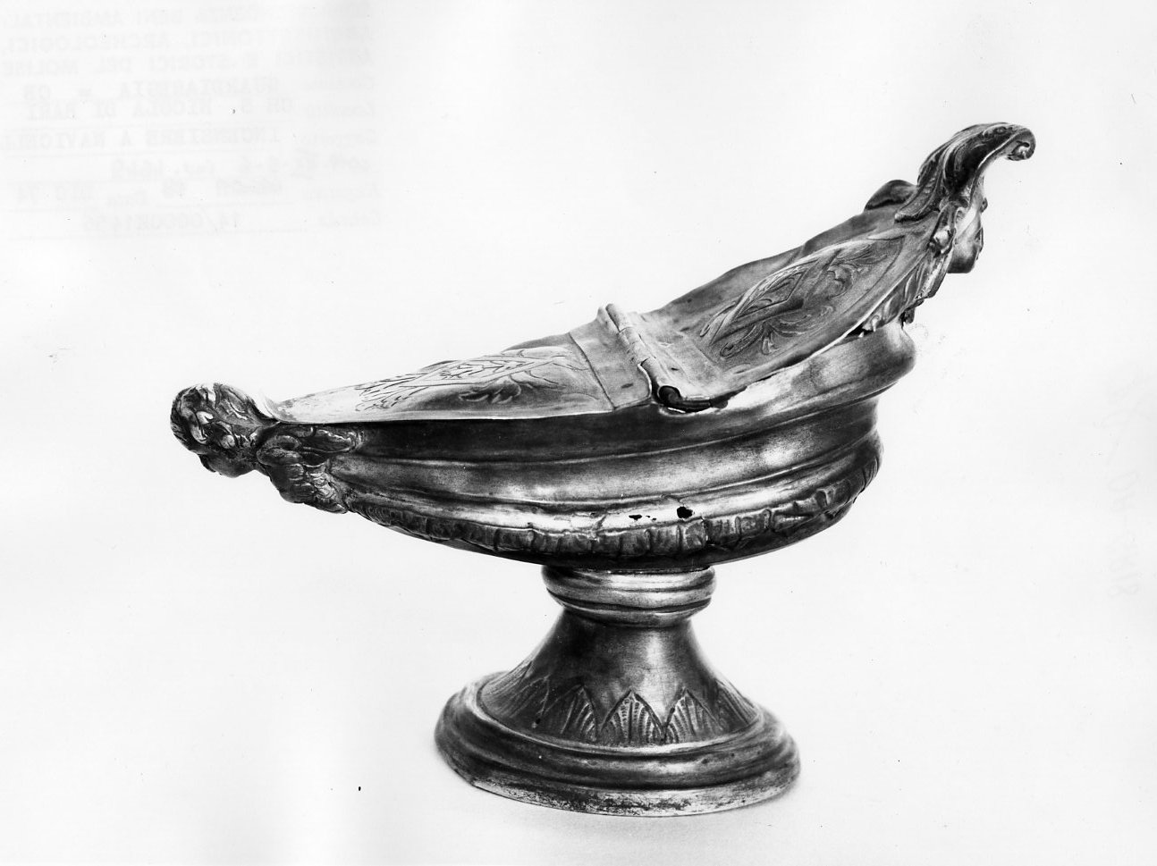 navicella portaincenso di De Blasio Andrea (attribuito) (prima metà sec. XVIII)