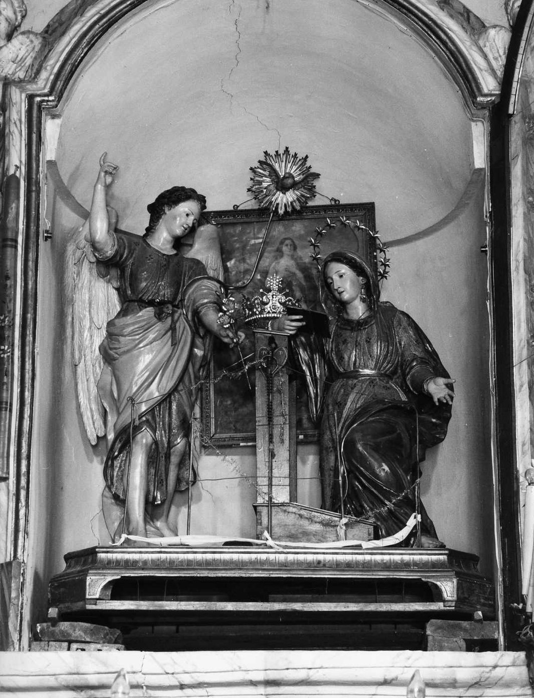 Annunciazione (gruppo scultoreo) - bottega napoletana (sec. XIX)