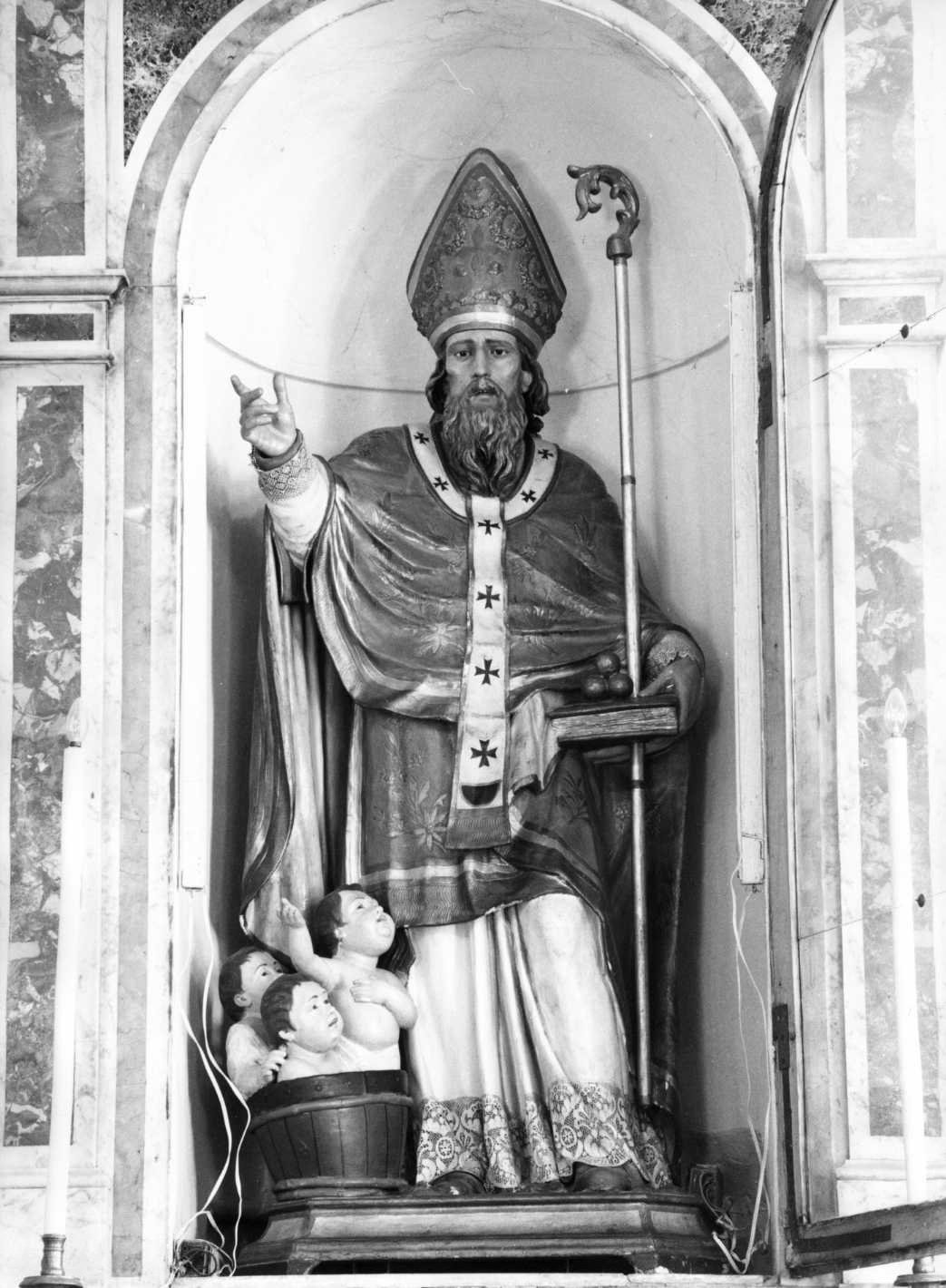 San Nicola di Bari (statua, opera isolata) - bottega napoletana, bottega molisana (sec. XIX)