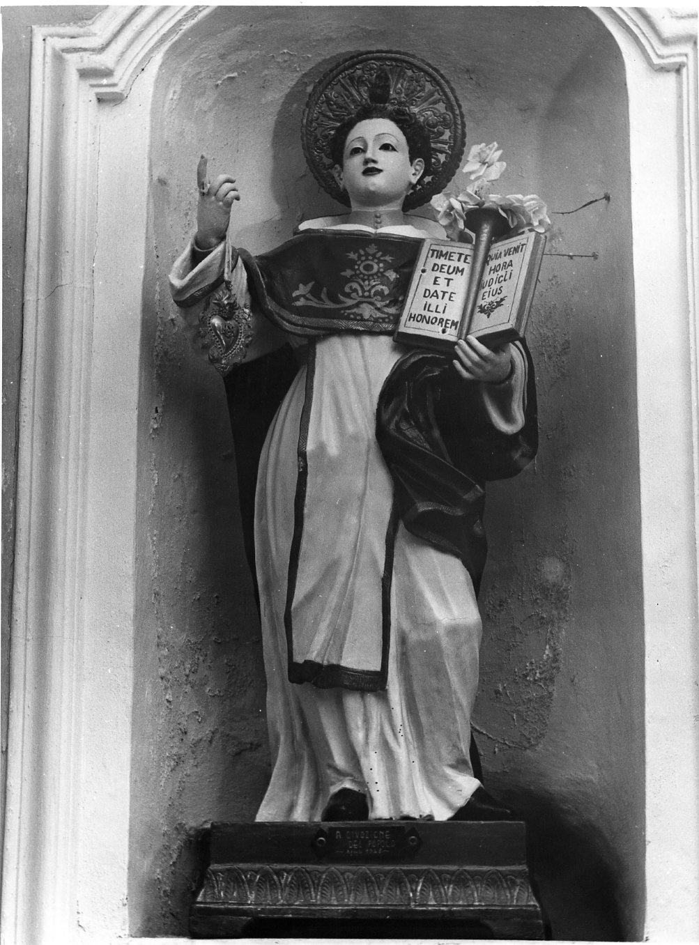 San Vincenzo Ferrer predica (statua, opera isolata) - bottega molisana (secc. XIX/ XX)