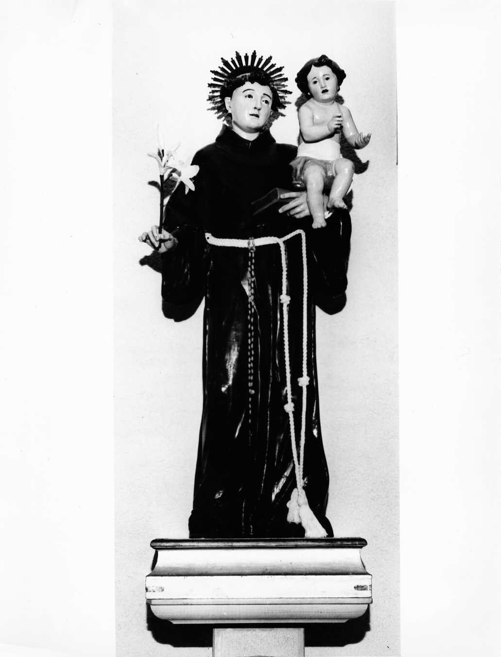 Sant'Antonio da Padova con il bambino (statua) - bottega molisana (sec. XIX)